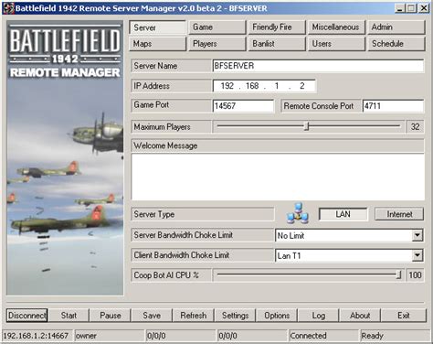 Game tools: Battlefield Server Manager.